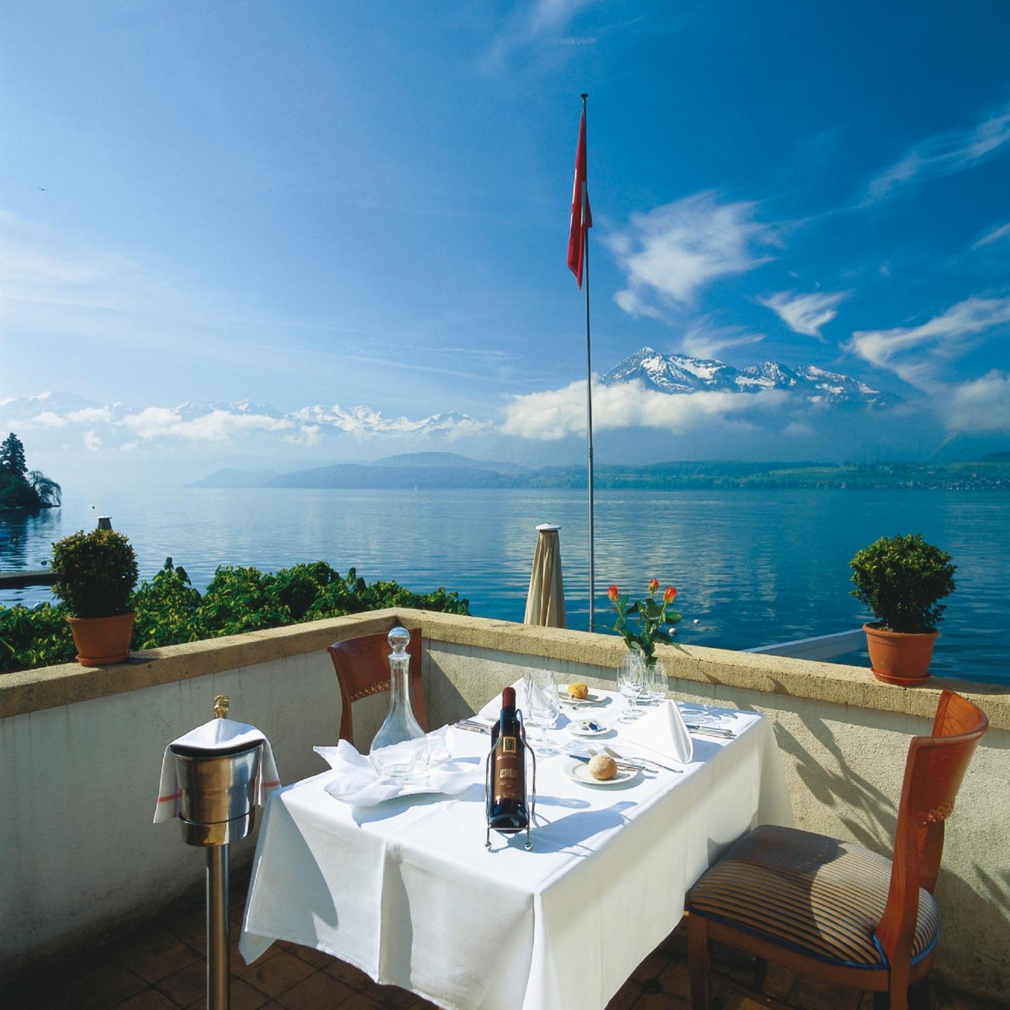 Hotel Restaurant Bellevue Au Lac Thun Dış mekan fotoğraf