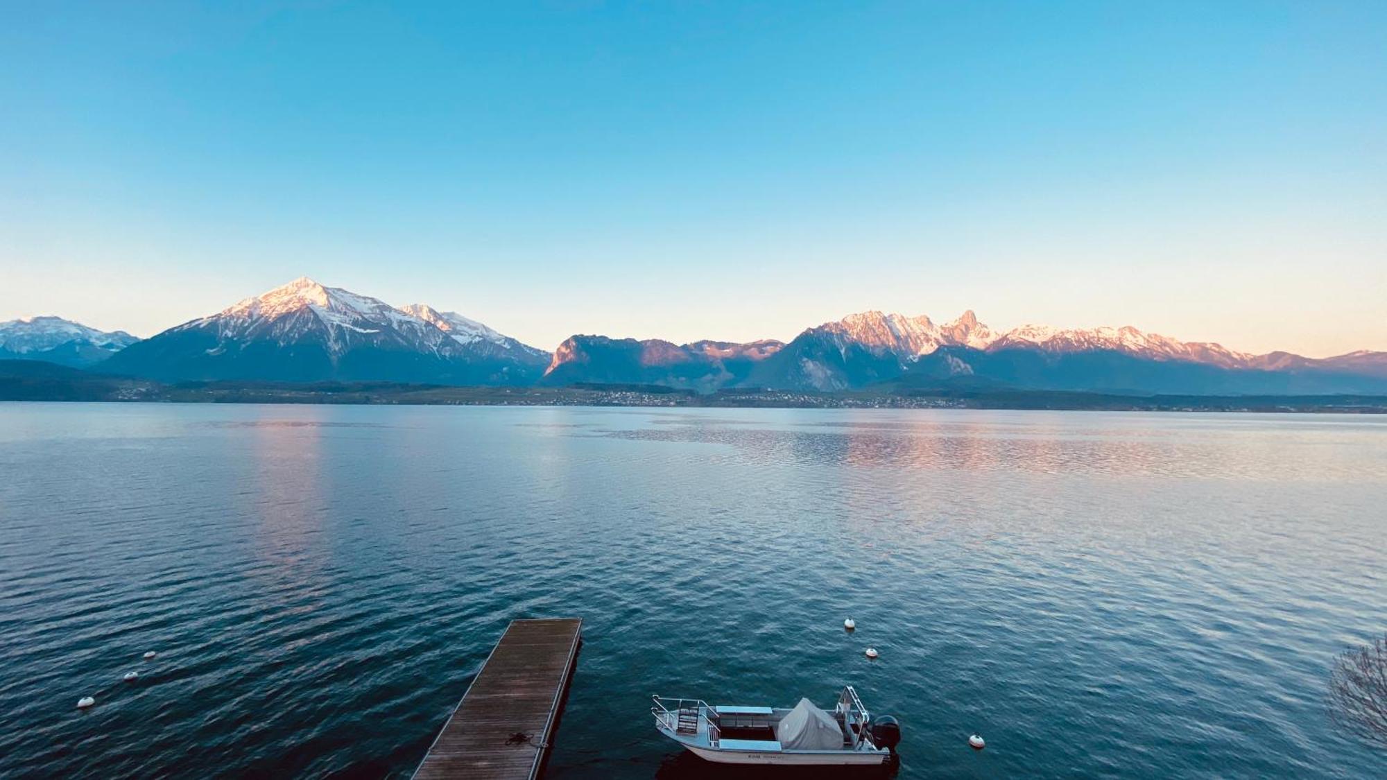 Hotel Restaurant Bellevue Au Lac Thun Dış mekan fotoğraf